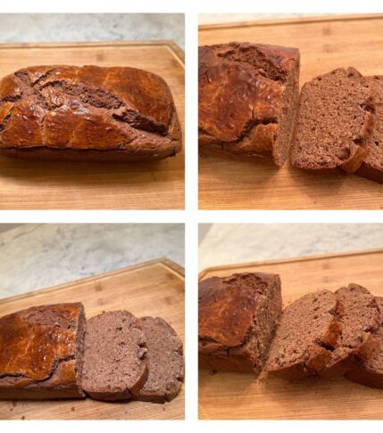 image showing a homemade gluten free Teff bread.